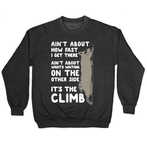 The Climb Raccoon Parody Pullover