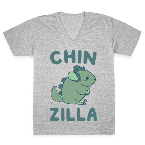 Chin-Zilla V-Neck Tee Shirt