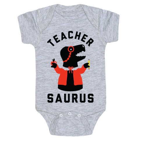 Teacher Saurus cardigan Baby One-Piece