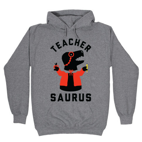 Teacher Saurus cardigan Hooded Sweatshirt