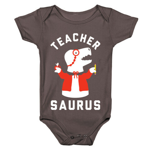 Teacher Saurus cardigan Baby One-Piece