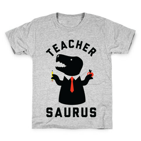 Teacher Saurus Tie Kids T-Shirt