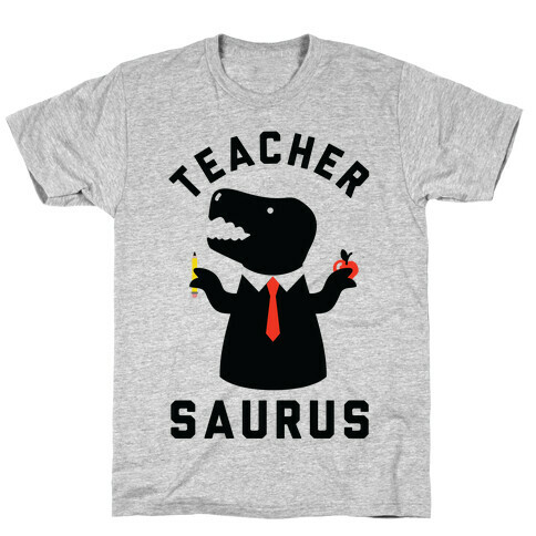 Teacher Saurus Tie T-Shirt