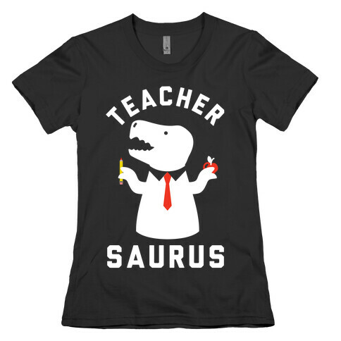 Teacher Saurus Tie Womens T-Shirt