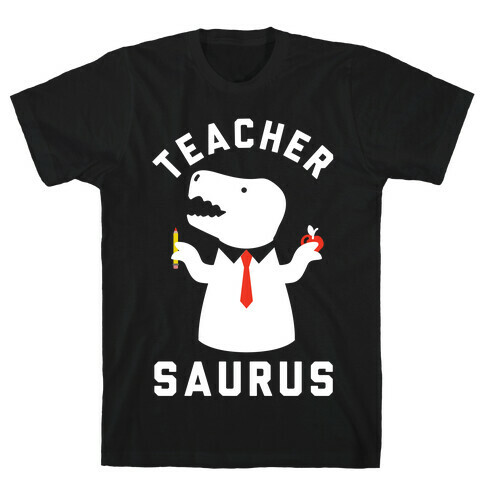 Teacher Saurus Tie T-Shirt