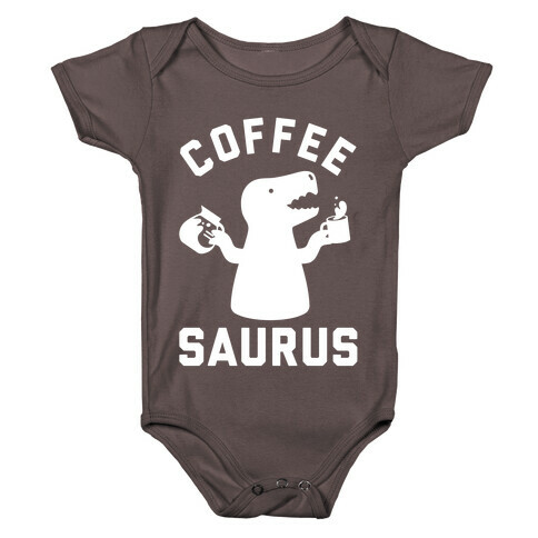 Coffeesaurus Baby One-Piece