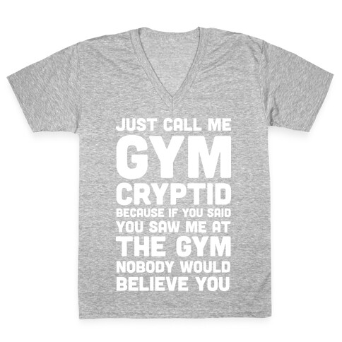 Just Call Me Gym Cryptid V-Neck Tee Shirt