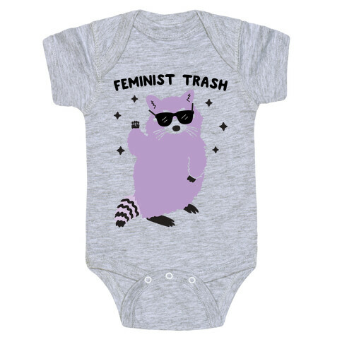 Feminist Trash Raccoon Baby One-Piece
