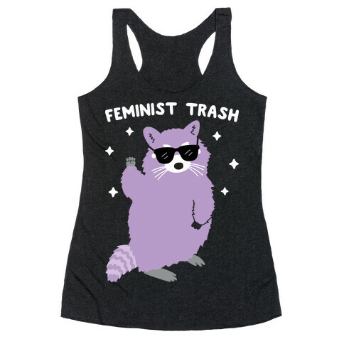 Feminist Trash Raccoon Racerback Tank Top