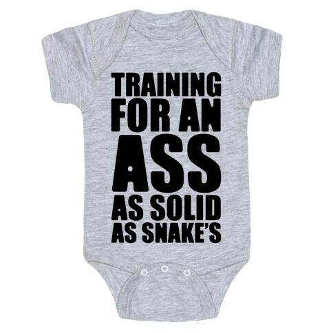 Training For An Ass As Solid As Snake's Parody Baby One-Piece