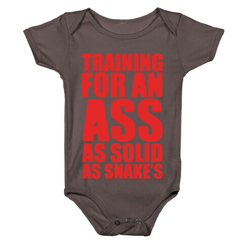 Training For An Ass As Solid As Snake's Parody White Print Baby One-Piece