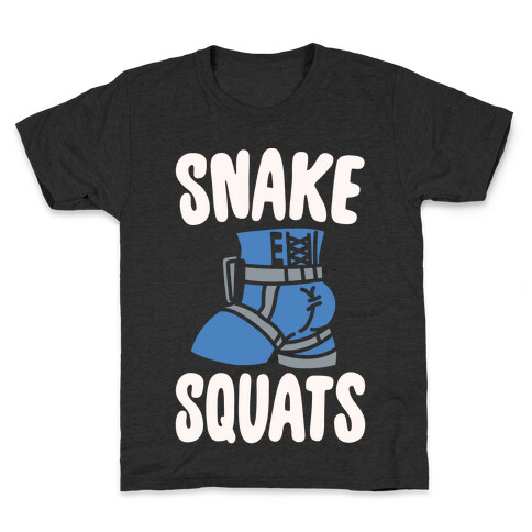 Snake Squats Parody White Print Kids T-Shirt