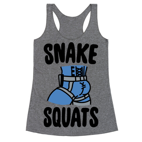 Snake Squats Parody Racerback Tank Top