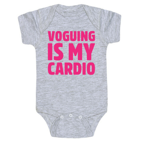 Voguing Is My Cardio Parody White Print Baby One-Piece