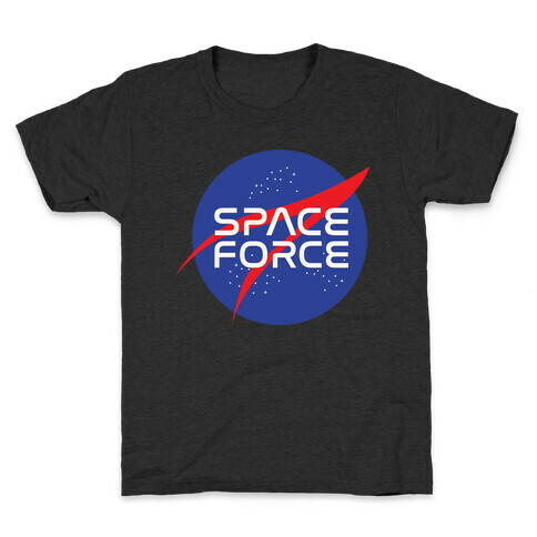 Space Force Parody White Print Kids T-Shirt