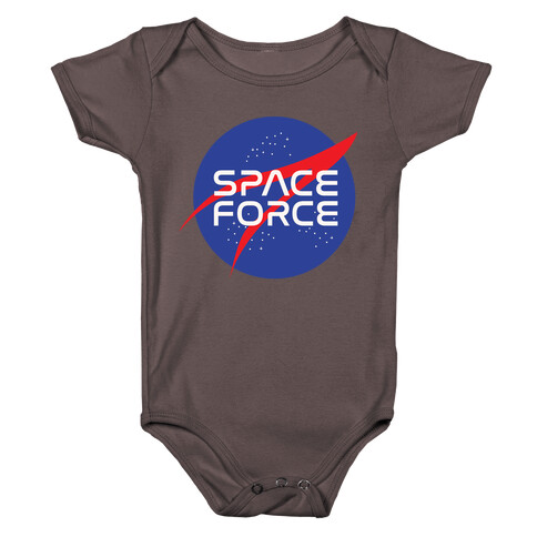 Space Force Parody White Print Baby One-Piece