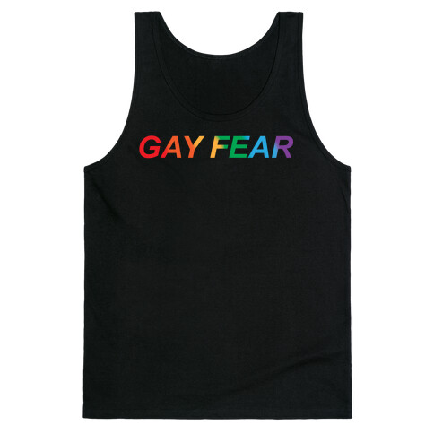 Gay Fear Parody White Print Tank Top