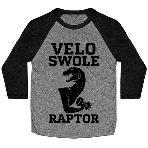 Velo-Swole-Raptor Baseball Tee