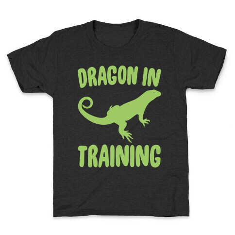 Dragon In Training White Print Kids T-Shirt