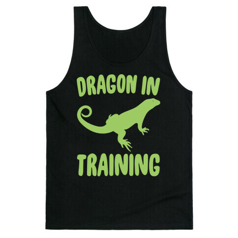 Dragon In Training White Print Tank Top