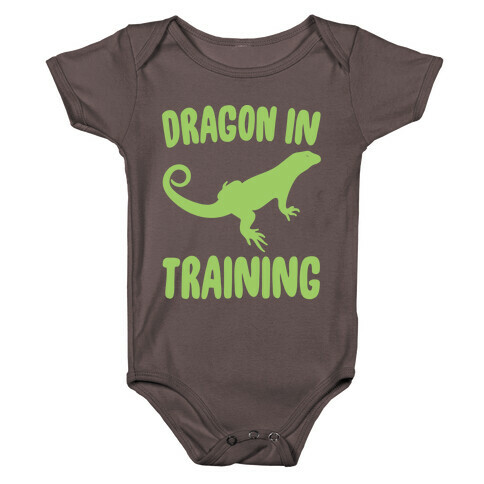 Dragon In Training White Print Baby One-Piece