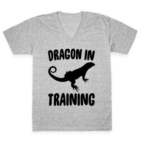 Dragon In Training  V-Neck Tee Shirt