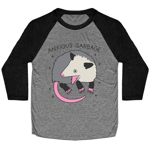 Anxious Garbage Opossum Baseball Tee