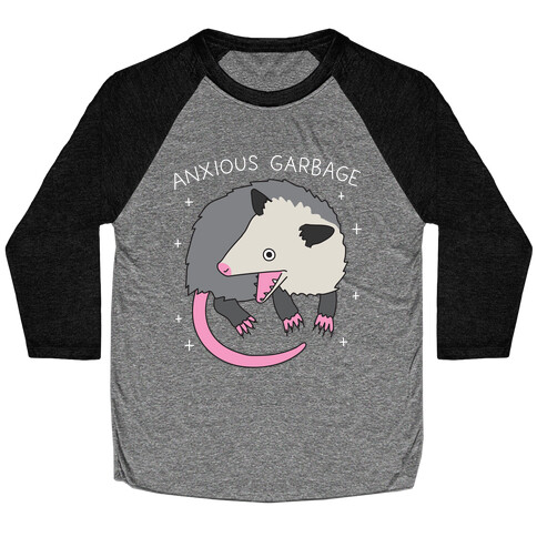 Anxious Garbage Opossum Baseball Tee