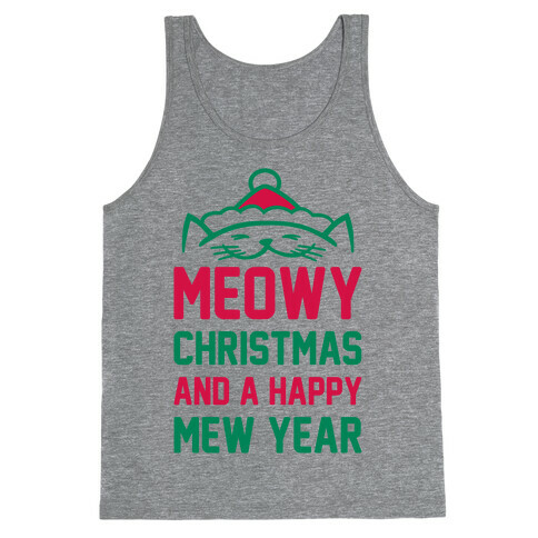 Meowy Christmas Tank Top