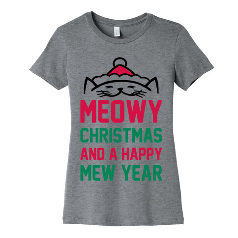 Meowy Christmas Womens T-Shirt