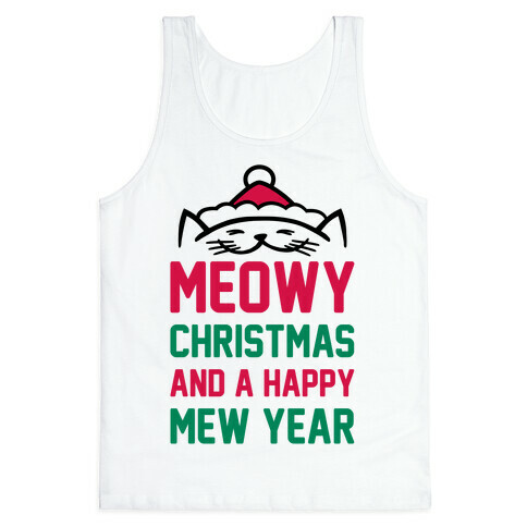 Meowy Christmas Tank Top