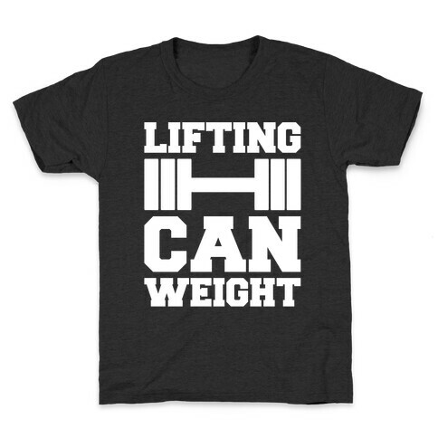 Lifting Can Weight White Print Kids T-Shirt