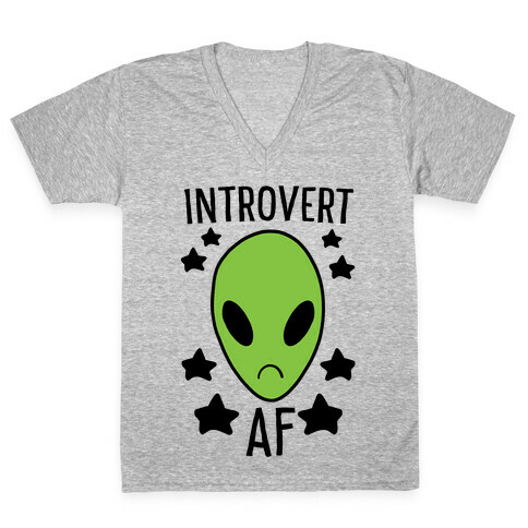 Introvert AF V-Neck Tee Shirt