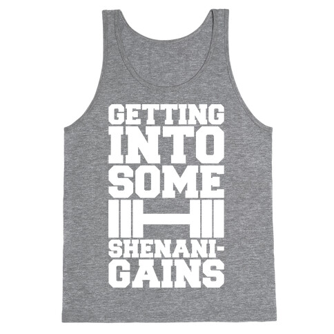 Getting Into Some Shenanigains White Print Tank Top