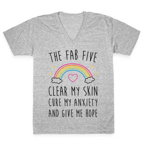 The Fab Five Cure Me V-Neck Tee Shirt