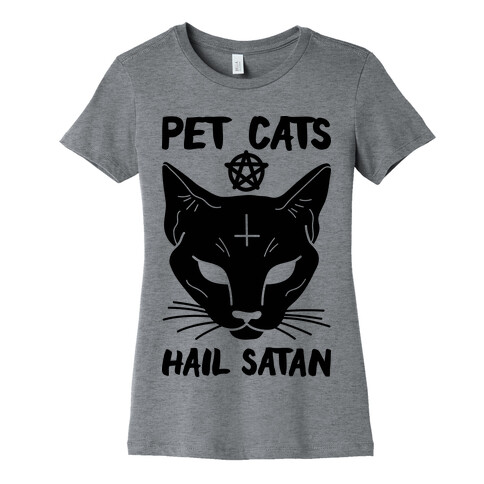 Pet Cats Hail Satan Sphynx Womens T-Shirt