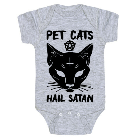 Pet Cats Hail Satan Sphynx Baby One-Piece