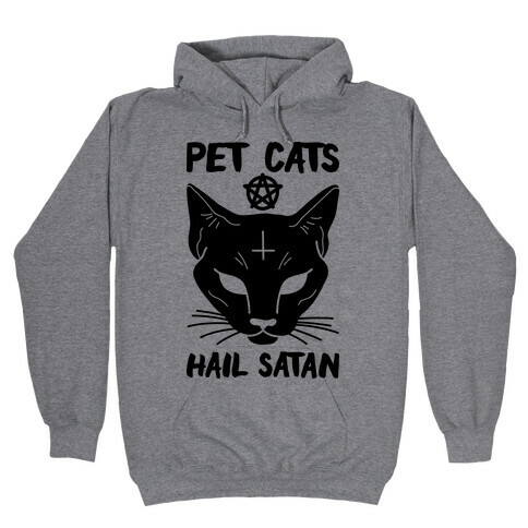 Pet Cats Hail Satan Sphynx Hooded Sweatshirt