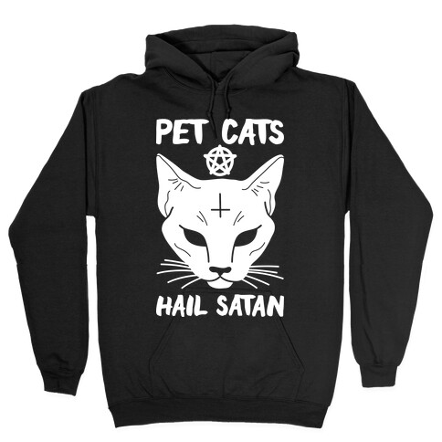 Pet Cats Hail Satan Sphynx Hooded Sweatshirt