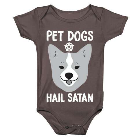 Pet Dogs Hail Satan Corgi Baby One-Piece