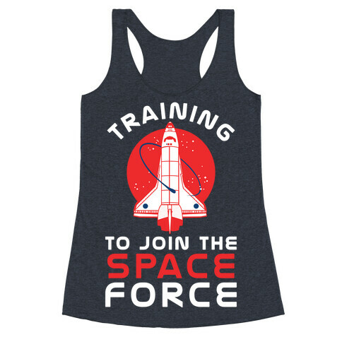 Training to Join the Space Force Racerback Tank Top
