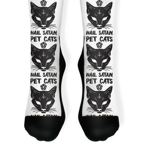 Pet Cats Hail Satan Sphynx Sock