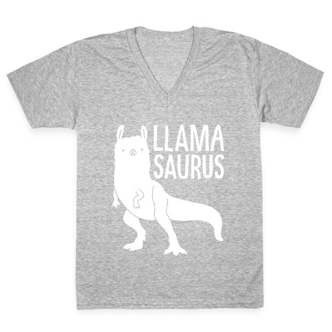Llamasaurus V-Neck Tee Shirt