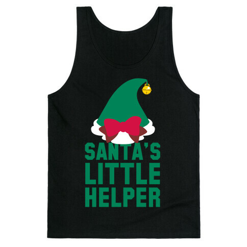 Santa's Little Helper (White Ink) Tank Top