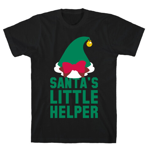 Santa's Little Helper (White Ink) T-Shirt