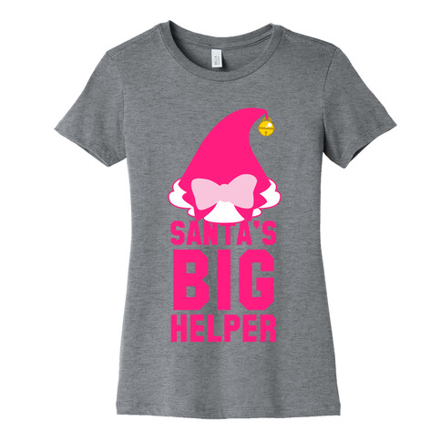 Santa's Big Helper (Pink) Womens T-Shirt
