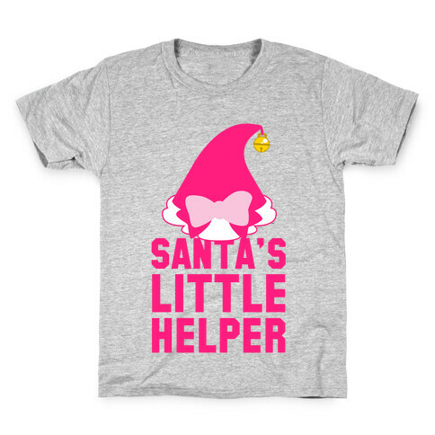 Santa's Little Helper (Pink) Kids T-Shirt
