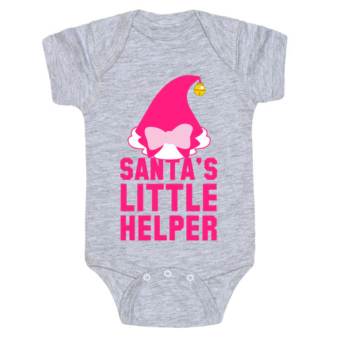 Santa's Little Helper (Pink) Baby One-Piece
