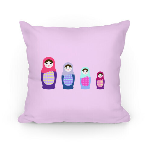 Cute Nesting Doll Family Pillow