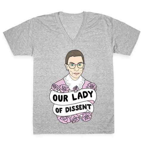 Our Lady Of Dissent RBG V-Neck Tee Shirt